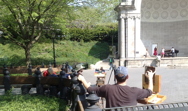 Painting with Jacob Collins and Travis Schlaht in Central Park