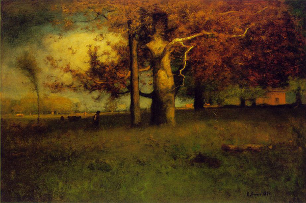 George Inness. Early Autumn, Montclair. 1891 Oil on canvas 30 x 45 in.