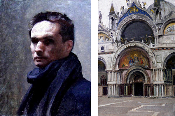 Self Portrait from 2002(?) and Saint Marc's Church.