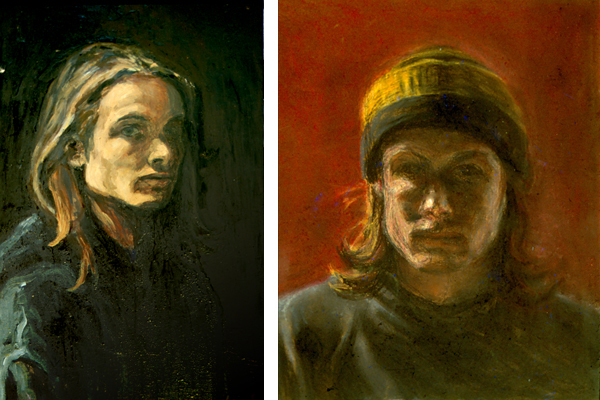Self Portraits from my UCSC days. 1989-1992