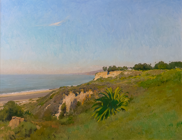 Painting of the Swarthmore Bluffs in Pacific Palisades, California.