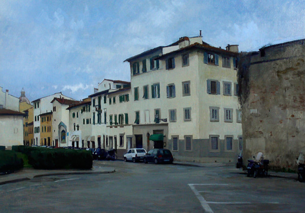 Landscape painting commission of Florence Italy.