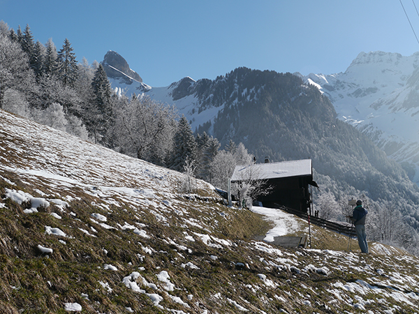 Plein air landscape painting in Switzerland