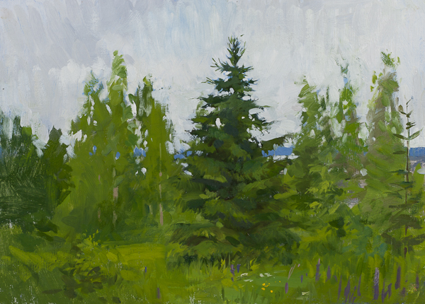 Landscape painting of the June Gloom, Tällberg.