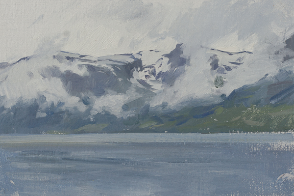 Oil painting of Hardanger Fjord, Norway