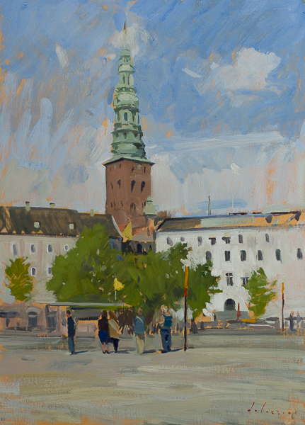 Plein air landscape painting from Copenhagen.