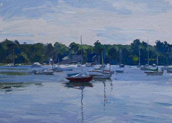 Painting of Quissett Harbor, Cape Cod.