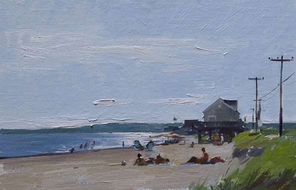 Painting of Surf Drive Beach in Falmouth, Cape Cod.