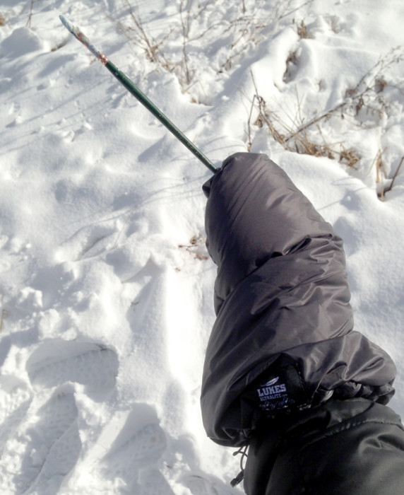 Down Hibbard Mitten for plein air painting in extreme cold.