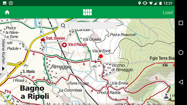 Image of Kompass's topographical maps for Android.