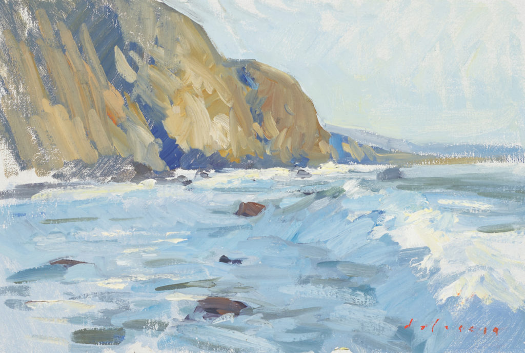Oil painting of the Big Sur coast.