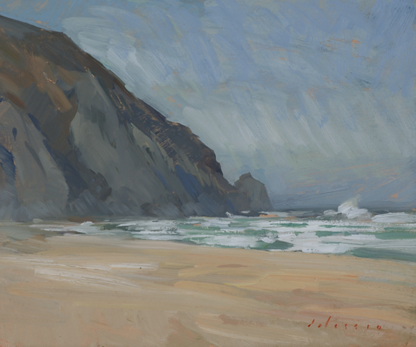 oil painting of Praia do Castelejo